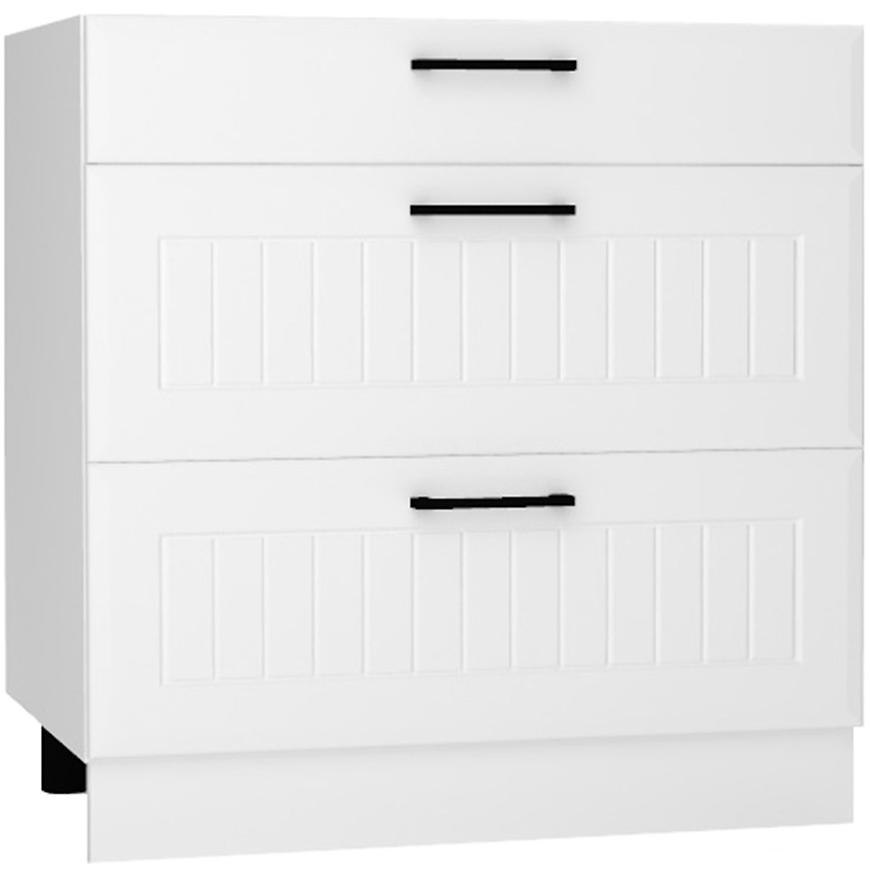 Kuchyňská skříňka Irma D80s/3 bílý puntík matt Baumax