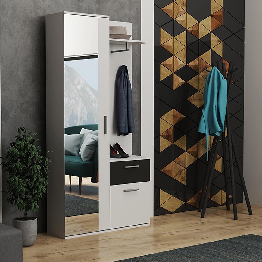 Předsíňová Stěna Justus bílá/černá Baumax