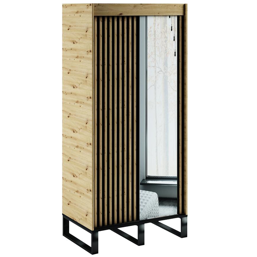 Skříň AMERICO LOFT2 100 dub artisan/černá Baumax