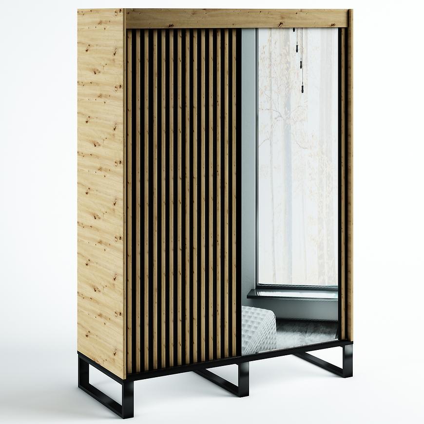 Skříň AMERICO LOFT2 150 dub artisan/černá Baumax