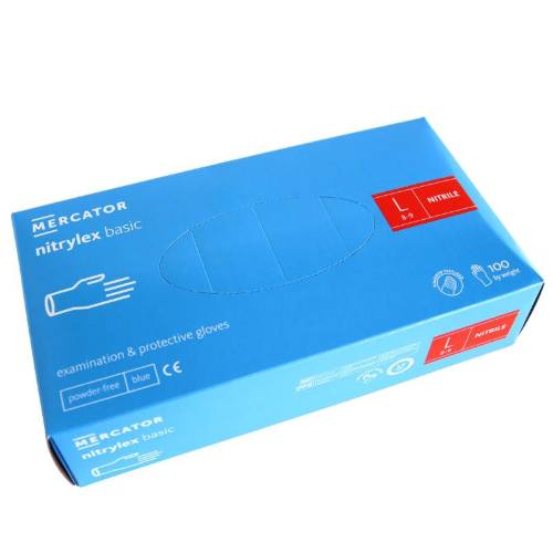 Rukavice jednorázové nitrilové nepudrované