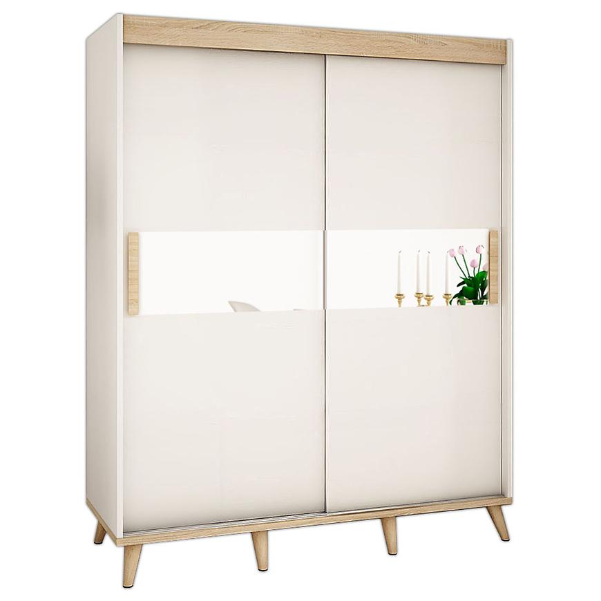 Skříň Skandi H3 180 bílá mat/sonoma Baumax