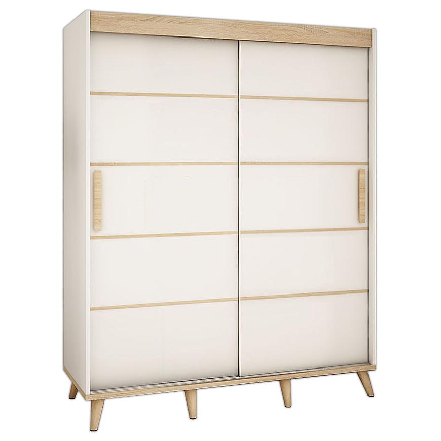 Skříň Skandi V1 200 bílá mat/sonoma Baumax