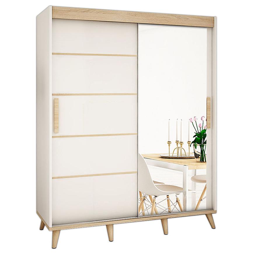 Skříň Skandi V2 180 bílá mat/sonoma Baumax