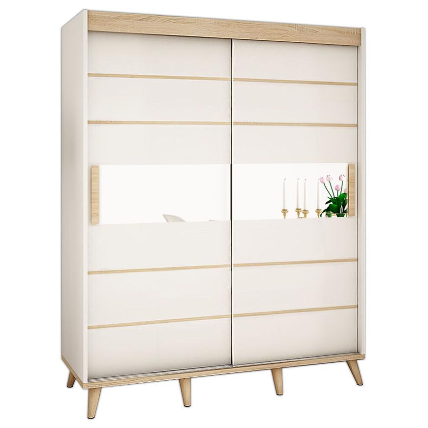 Skříň Skandi V3 180 bílá mat/sonoma Baumax