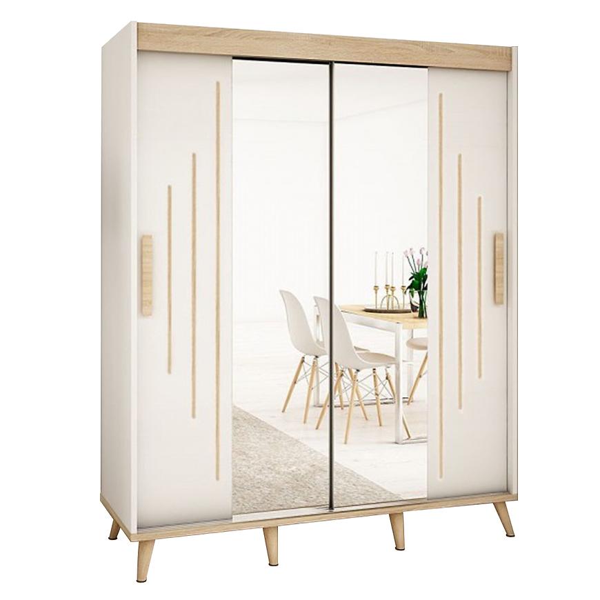 Skříň Skandi Y1 180 bílá mat/sonoma Baumax