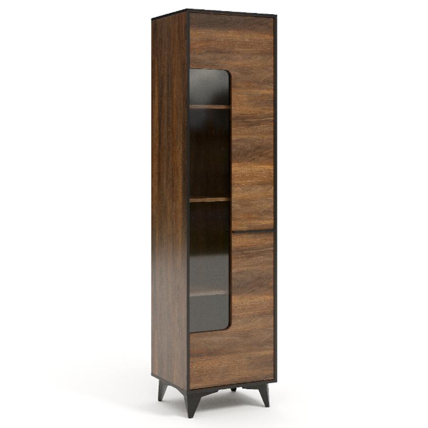 Vitrína Frida W1D shirin walnut Baumax