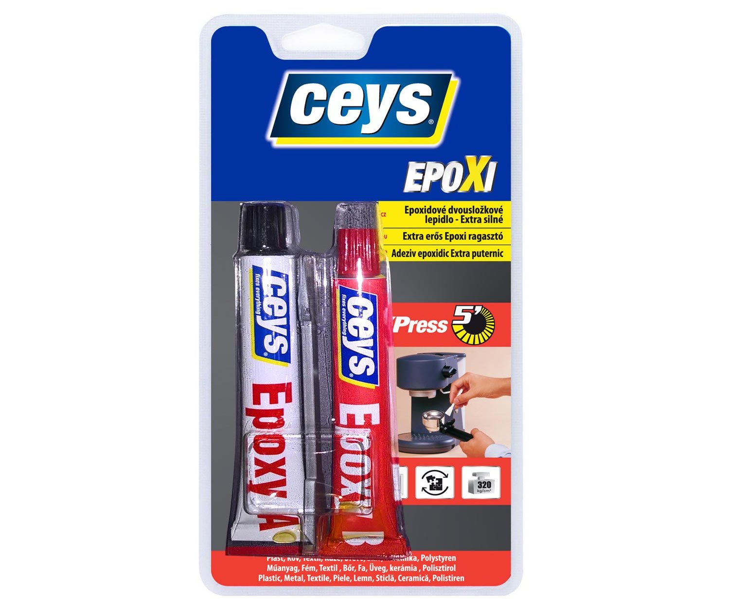 Lepidlo EpoxiCeys rychletvrdnoucí extra silné 15+15ml