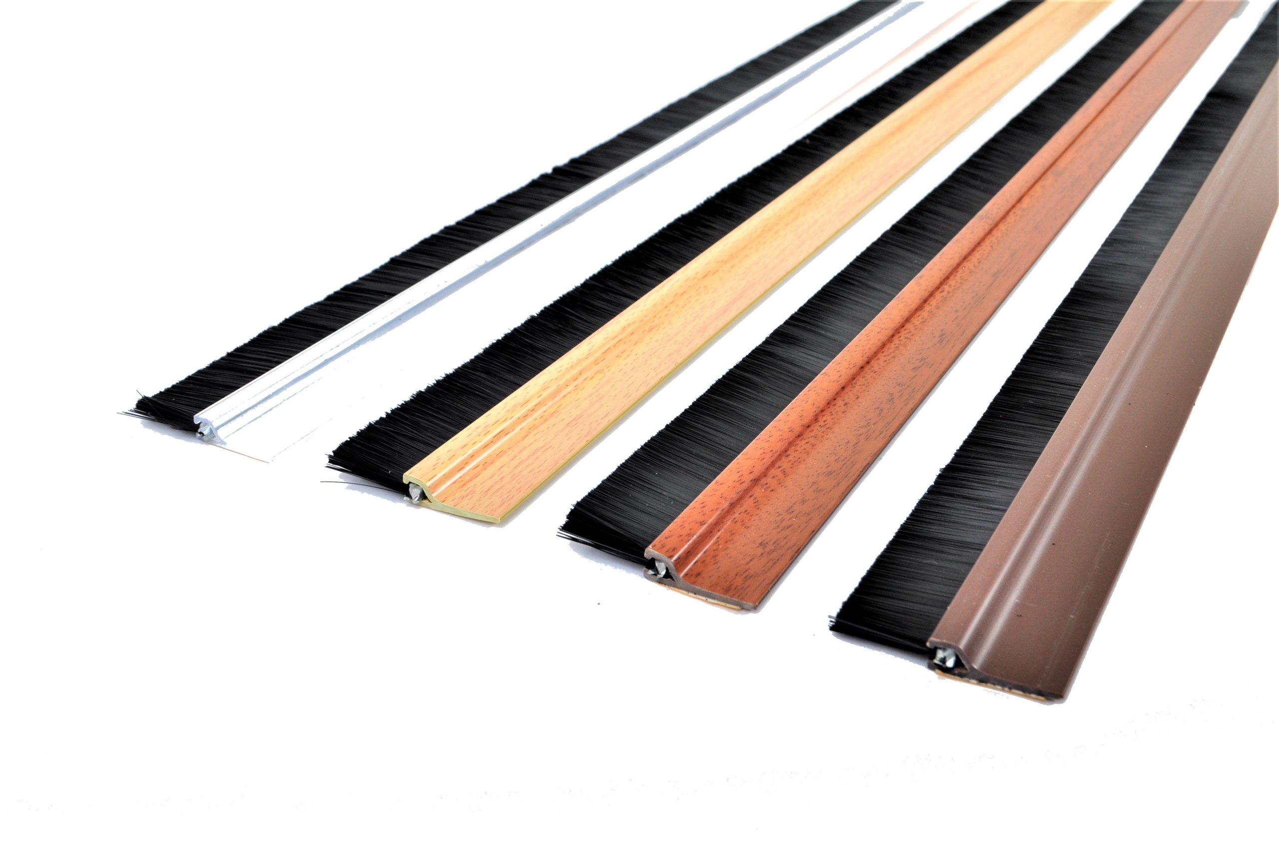 Kartáč těsnicí na dveře samolepicí 1m - bílý