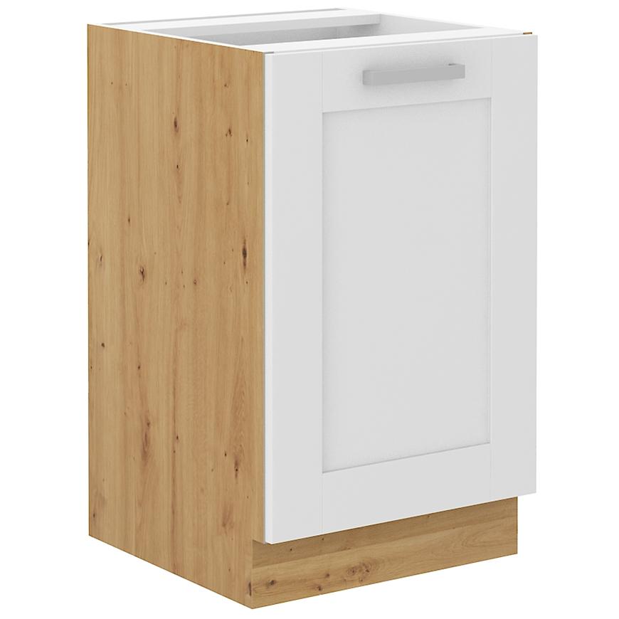 Kuchyňská skříňka LUNA bílá mat/artisan 50zl 1f bb Baumax