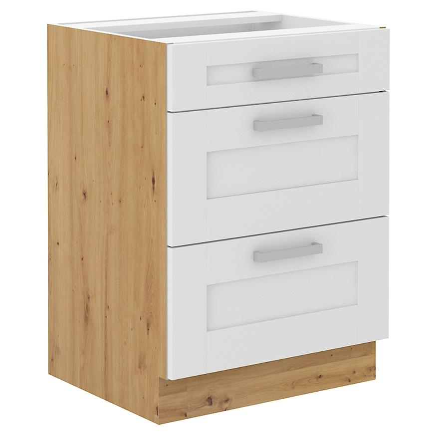Kuchyňská skříňka LUNA bílá mat/artisan 60d 3s bb Baumax