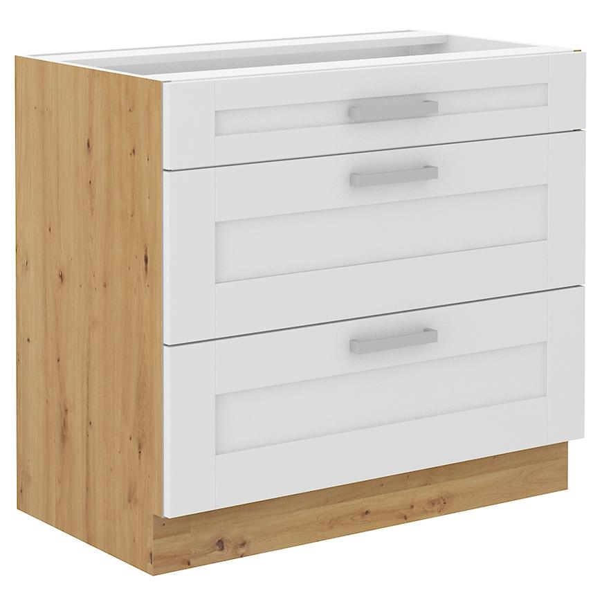 Kuchyňská skříňka LUNA bílá mat/artisan 80d 3s bb Baumax