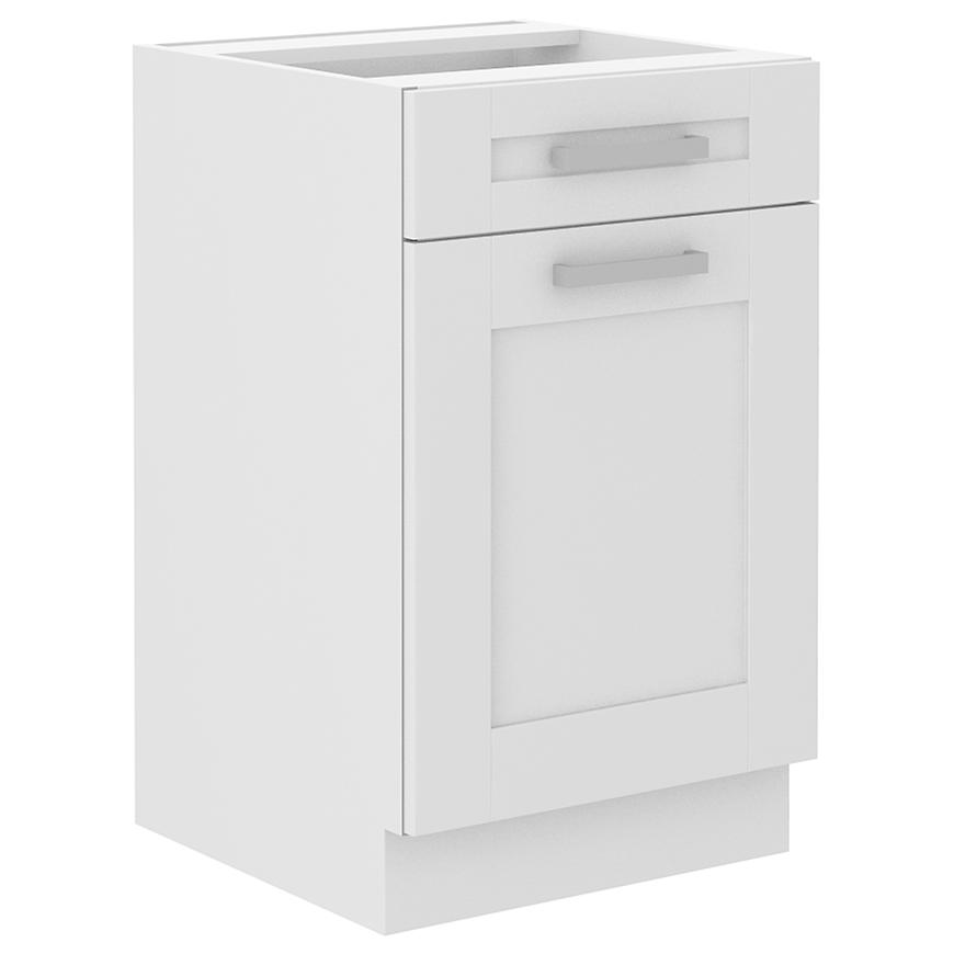 Kuchyňská skříňka LUNA bílá mat/bílá 50d 1f 1s bb Baumax