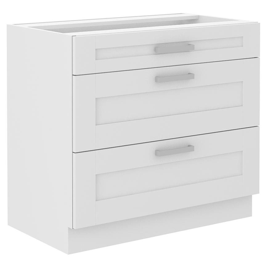 Kuchyňská skříňka LUNA bílá mat/bílá 80d 3s bb Baumax