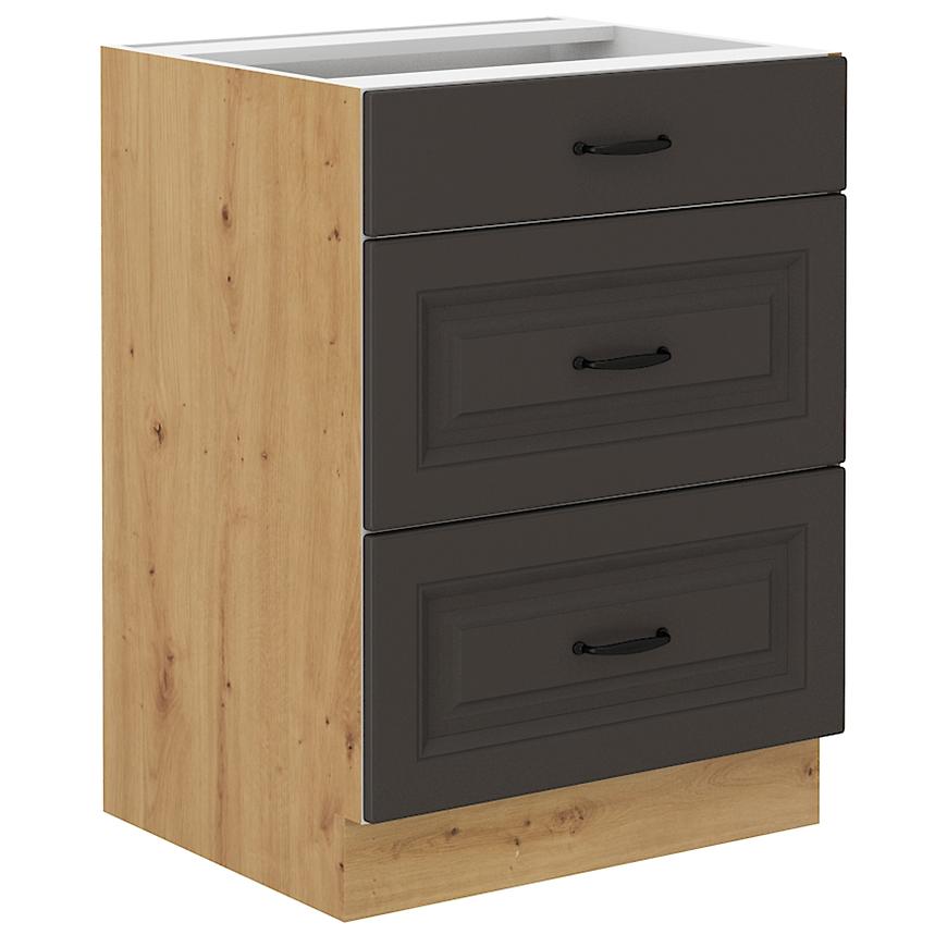 Kuchyňská skříňka STILO grafit mat/artisan 60d 3s bb Baumax