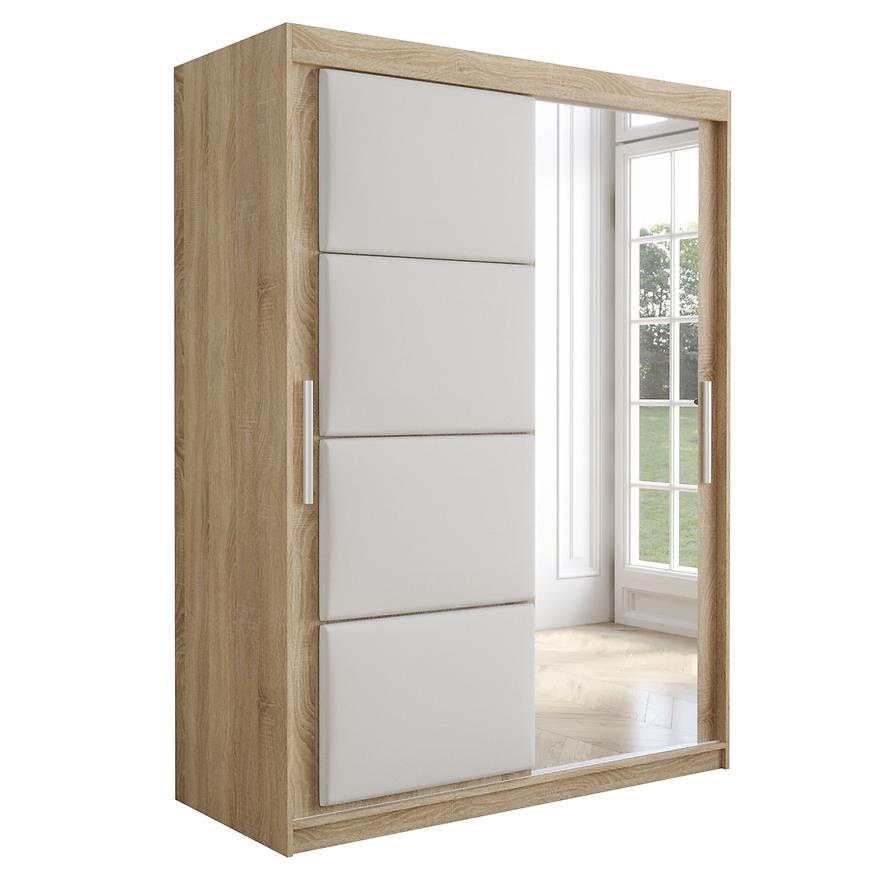 Skříň Tapi 150 Dub Sonoma/Bílá Eko Kůže Baumax