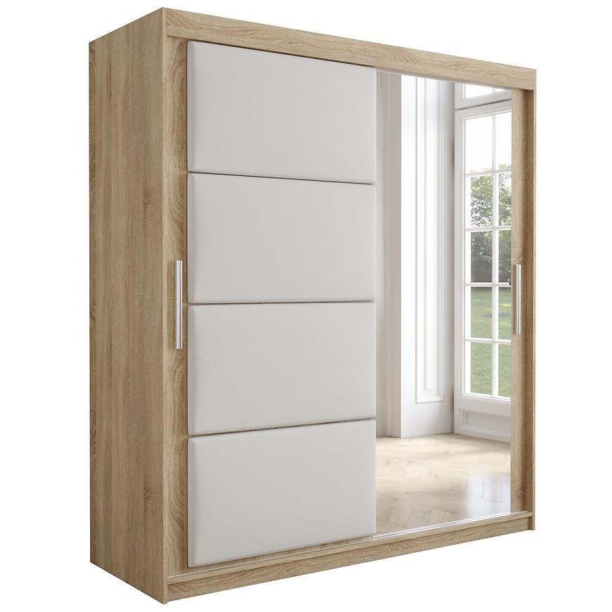 Skříň Tapi 180 Dub Sonoma/Bílá Eko Kůže Baumax