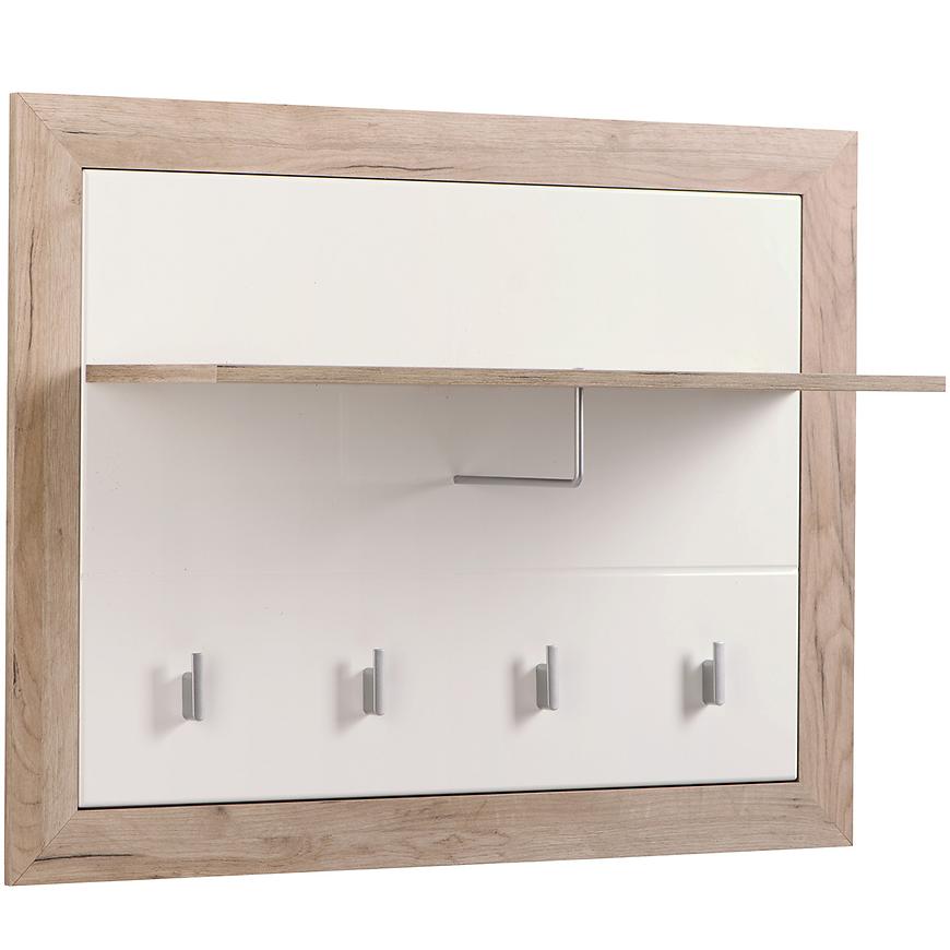 Věšák Astor dub šedá/bílá lesk Baumax