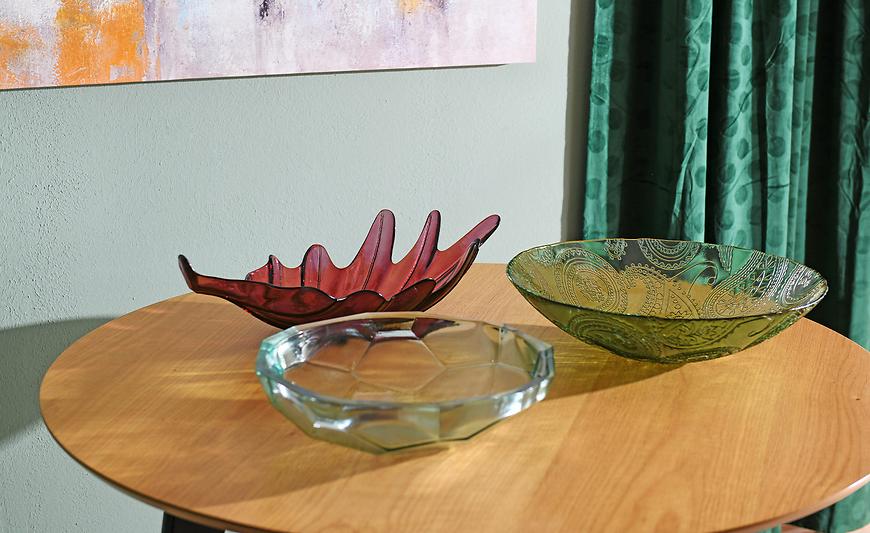 Dekorační tác List 14x49 cm růžový Baumax