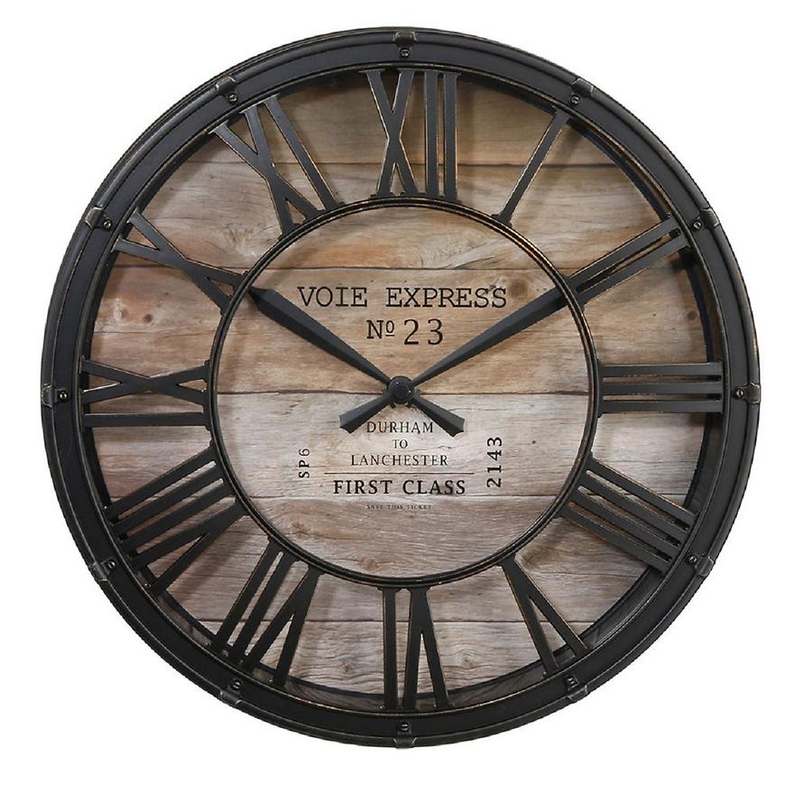 Nástěnné hodiny Vintage černé 39cm Baumax