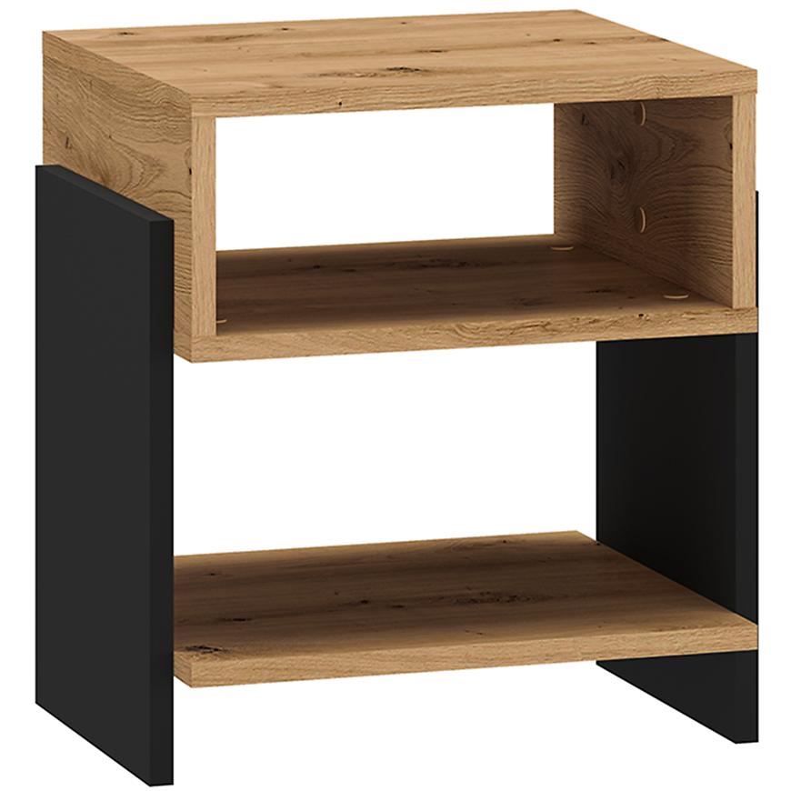 Noční Stolek Triss Černá/ Dub Artisan Baumax