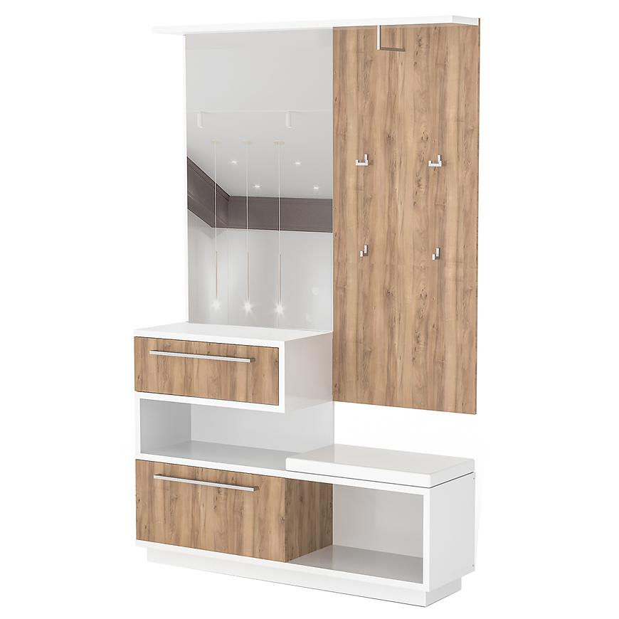 Předsíňová Stěna Solo crystal white/pacific walnut Baumax