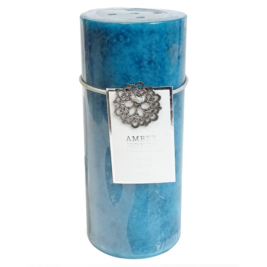 Svíčka 6.8x16cm amber honey sw04884