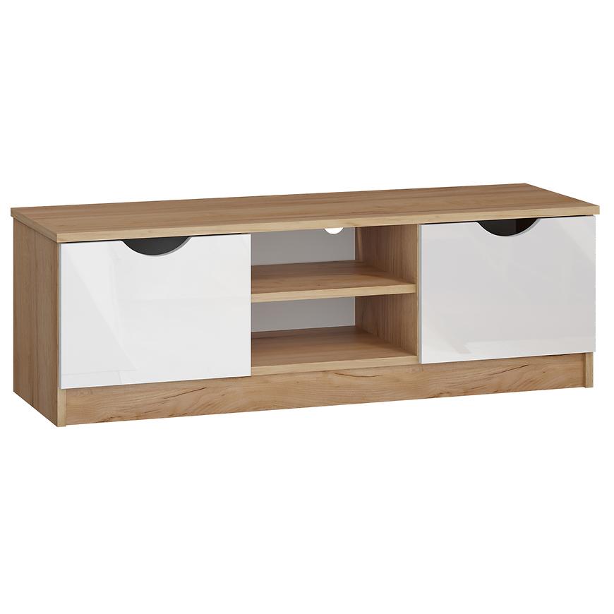 TV Stolek 2D Tymeo dub craft zlatý+bílá lask Baumax