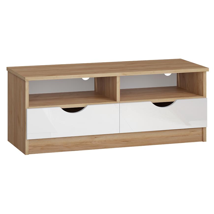 TV Stolek 2S Tymeo dub craft zlatý+bílá lask Baumax
