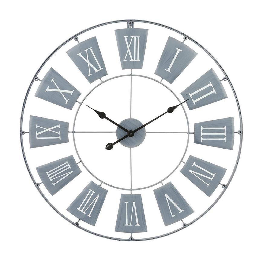 Velké modré nástěnné hodiny 76cm Baumax