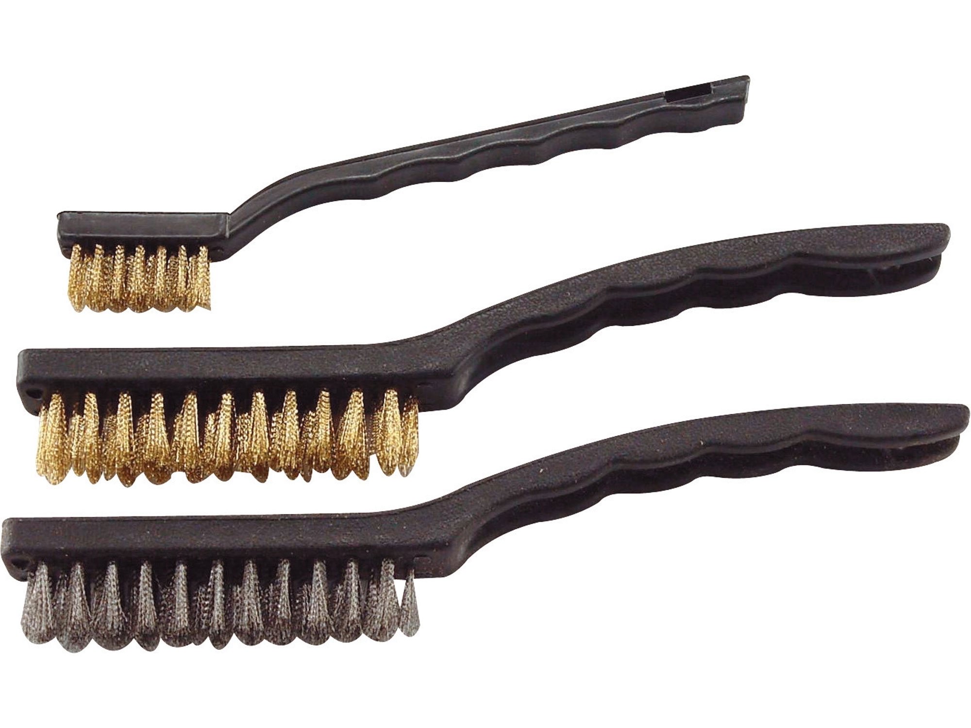 Sada ocelových a pomosazených kartáčů 3ks Extol Craft 1848