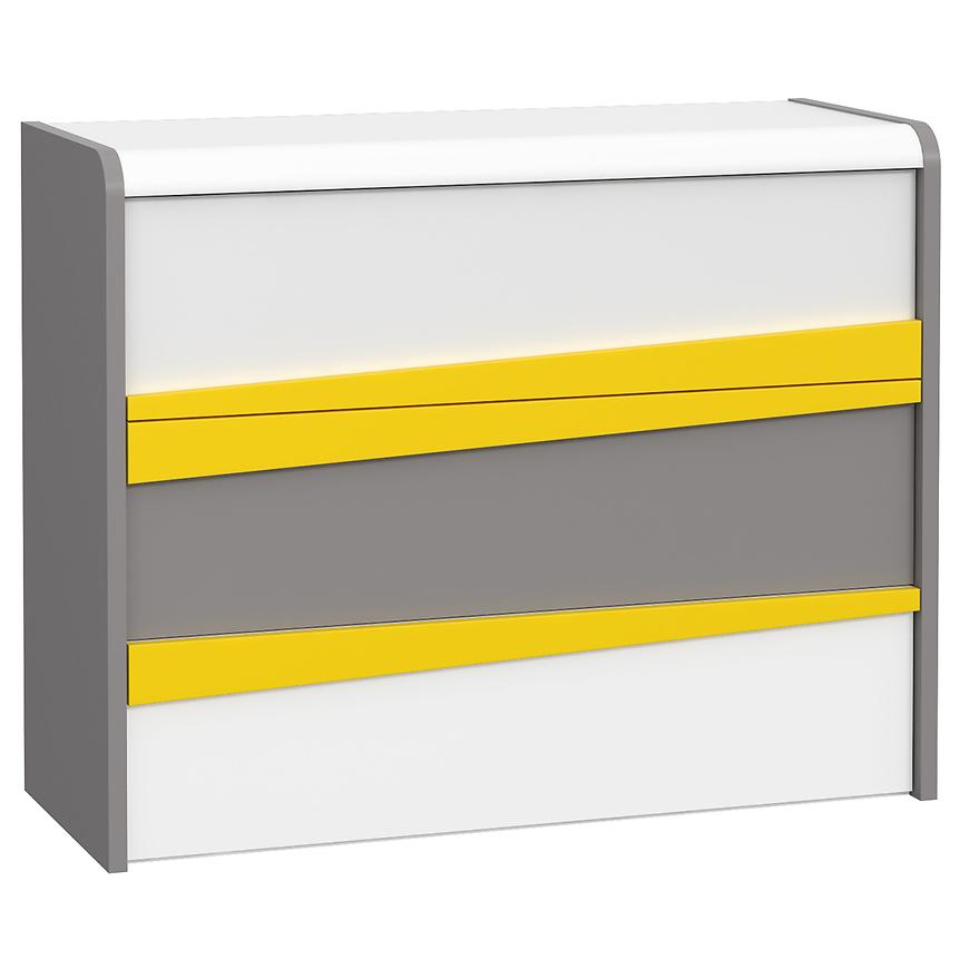 Komoda Divertido šedá/bílá/žlutá Baumax