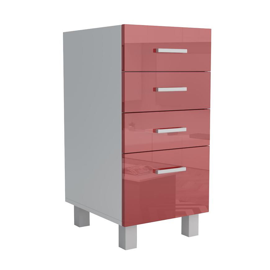 Kuchyňská Skříňka Lucjan 40d 4s lux červená Baumax