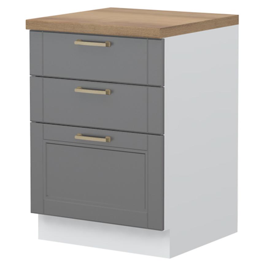Kuchyňská Skříňka Tara R-60-3f/4 3s Standard graphite mat Baumax