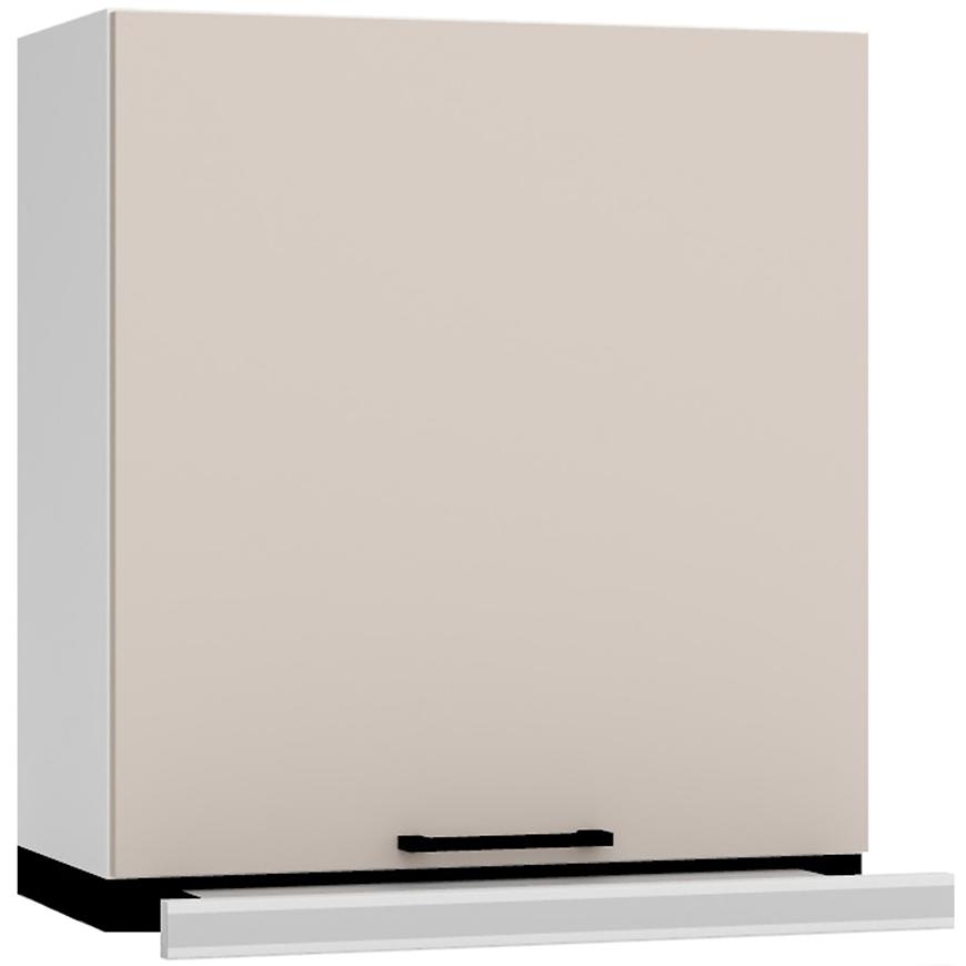 Kuchyňská skříňka Max W60/68 Slim Pl se stříbrnou kapucí světle béžová Baumax