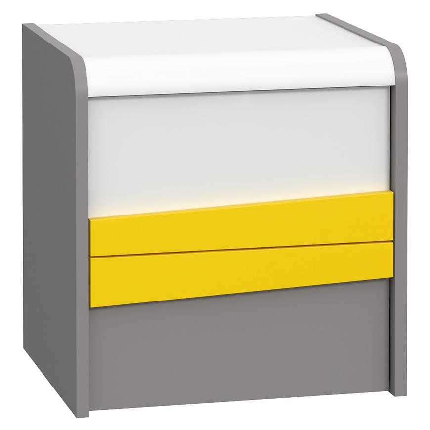 Nocni Stolek Divertido šedá/bílá/žlutá Baumax