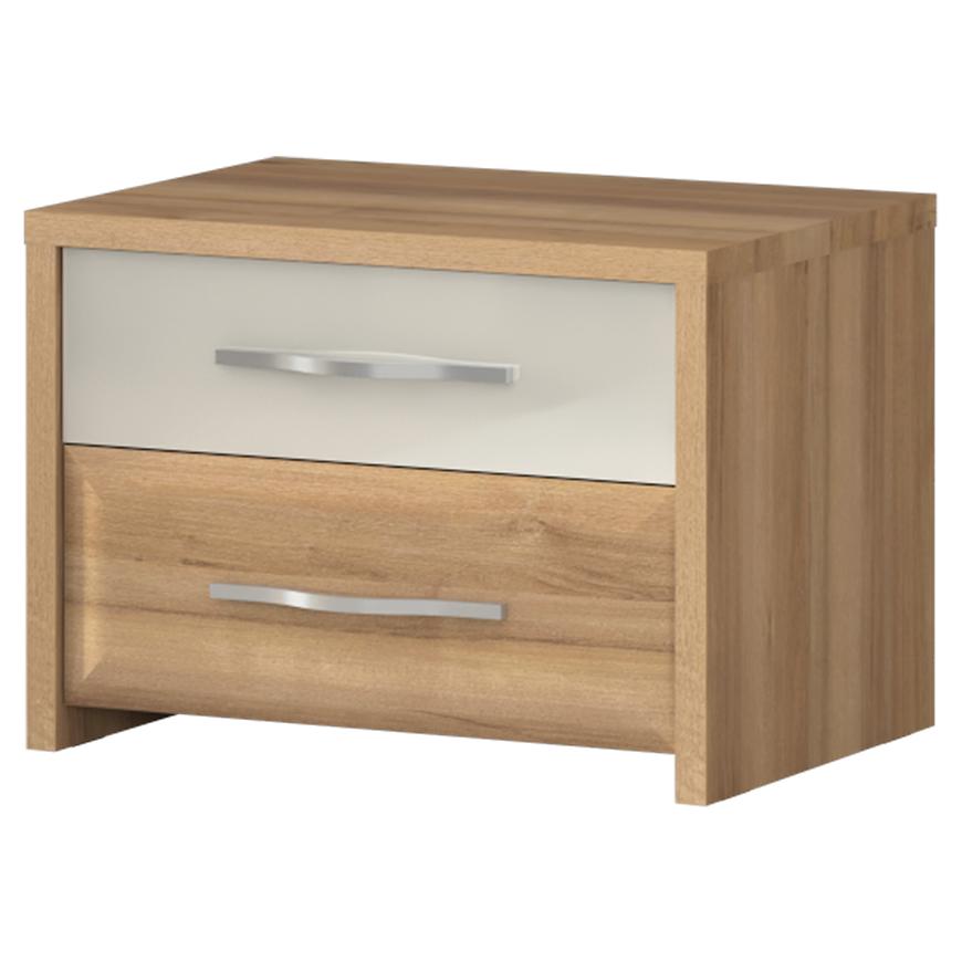 Noční Stolek Gala ns2/gl pacific walnut/beige Baumax