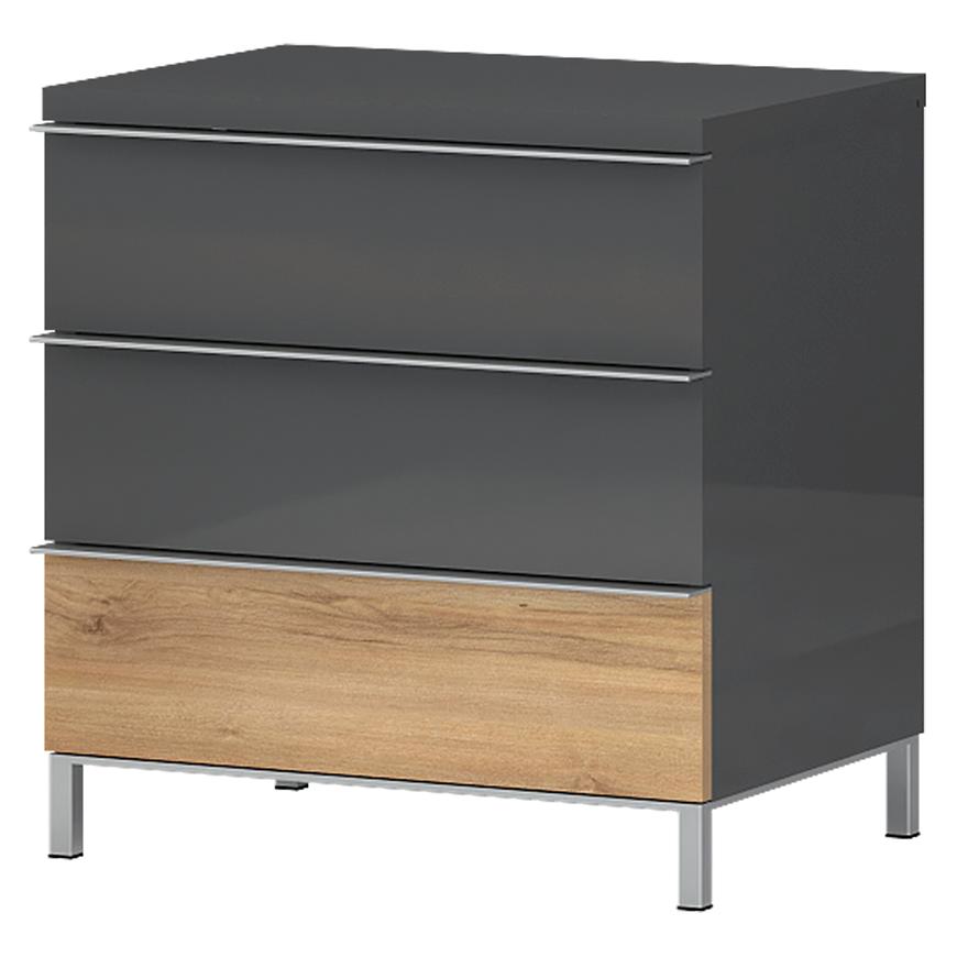 Noční Stolek Onyx ns3/on pacific walnut/anthracit Baumax