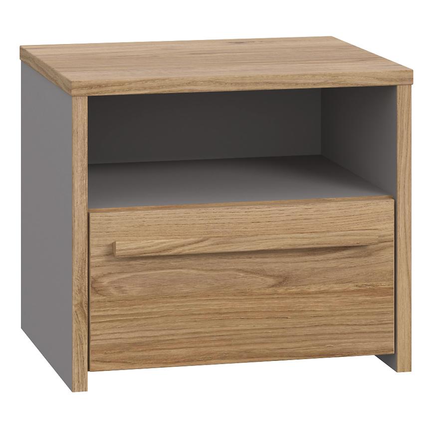Noční Stolek Soklot šedá/dub catania Baumax