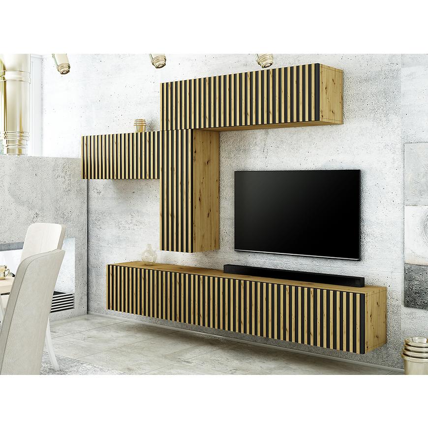 Obývací Stěna Trend Lamele Ust19 Dub Artisan/Černá Baumax