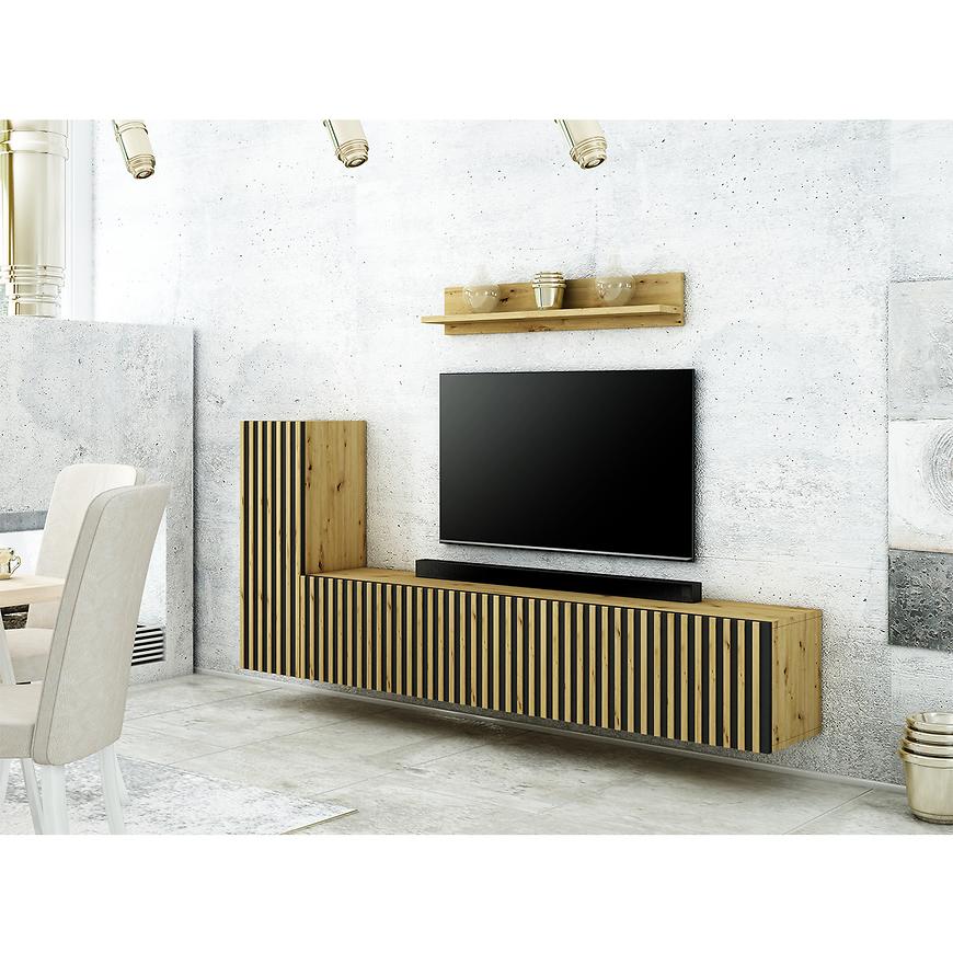 Obývací Stěna Trend Lamele Ust3 Dub Artisan/Černá Baumax