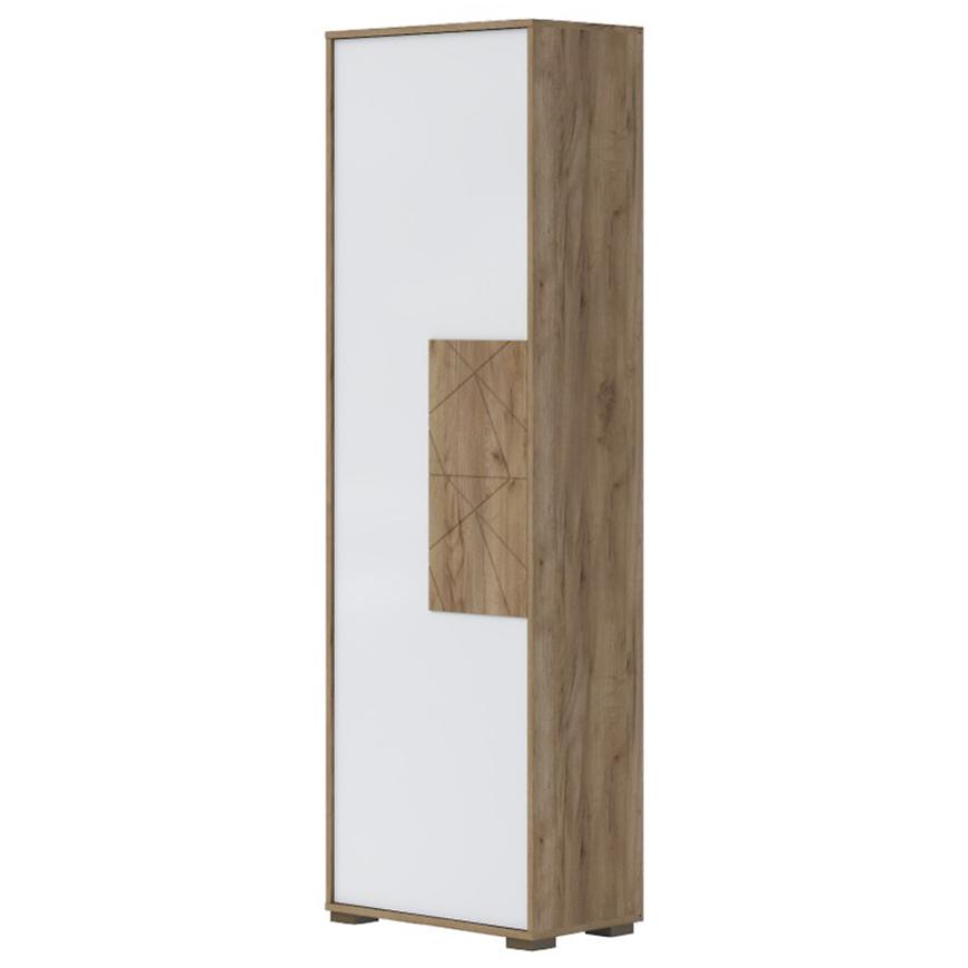 Skříň 1D Stela V1 Tobacco oak/crystal white Baumax