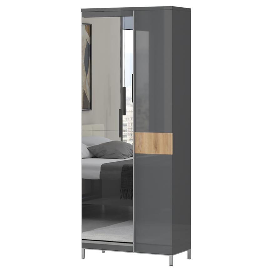 Skříň 2D Onyx zrcadlo V2 pacific walnut/beige Baumax