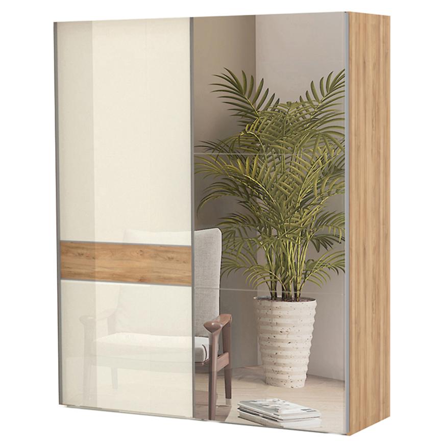 Skříň 2d Gala pk181-og/gl pacific walnut/beige Baumax