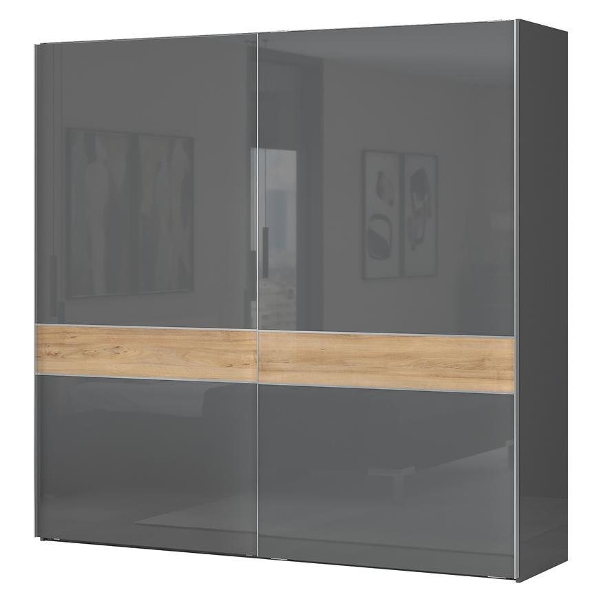 Skříň 2d Onyx pk231/on pacific walnut/anthracit Baumax