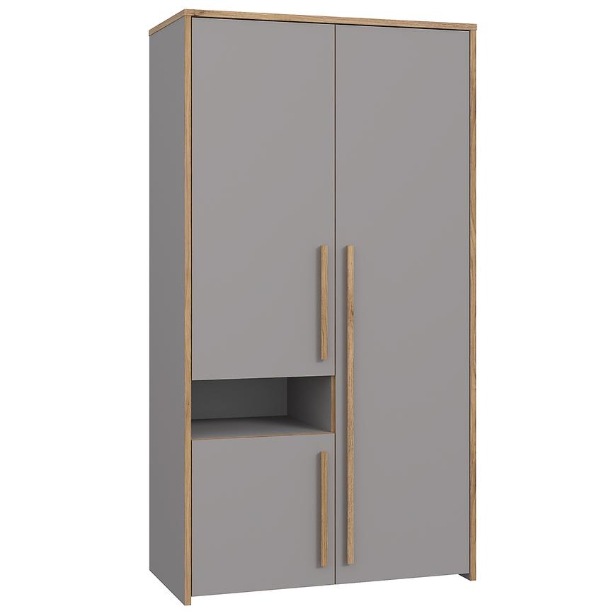 Skříň Soklot 3D šedá/dub catania Baumax