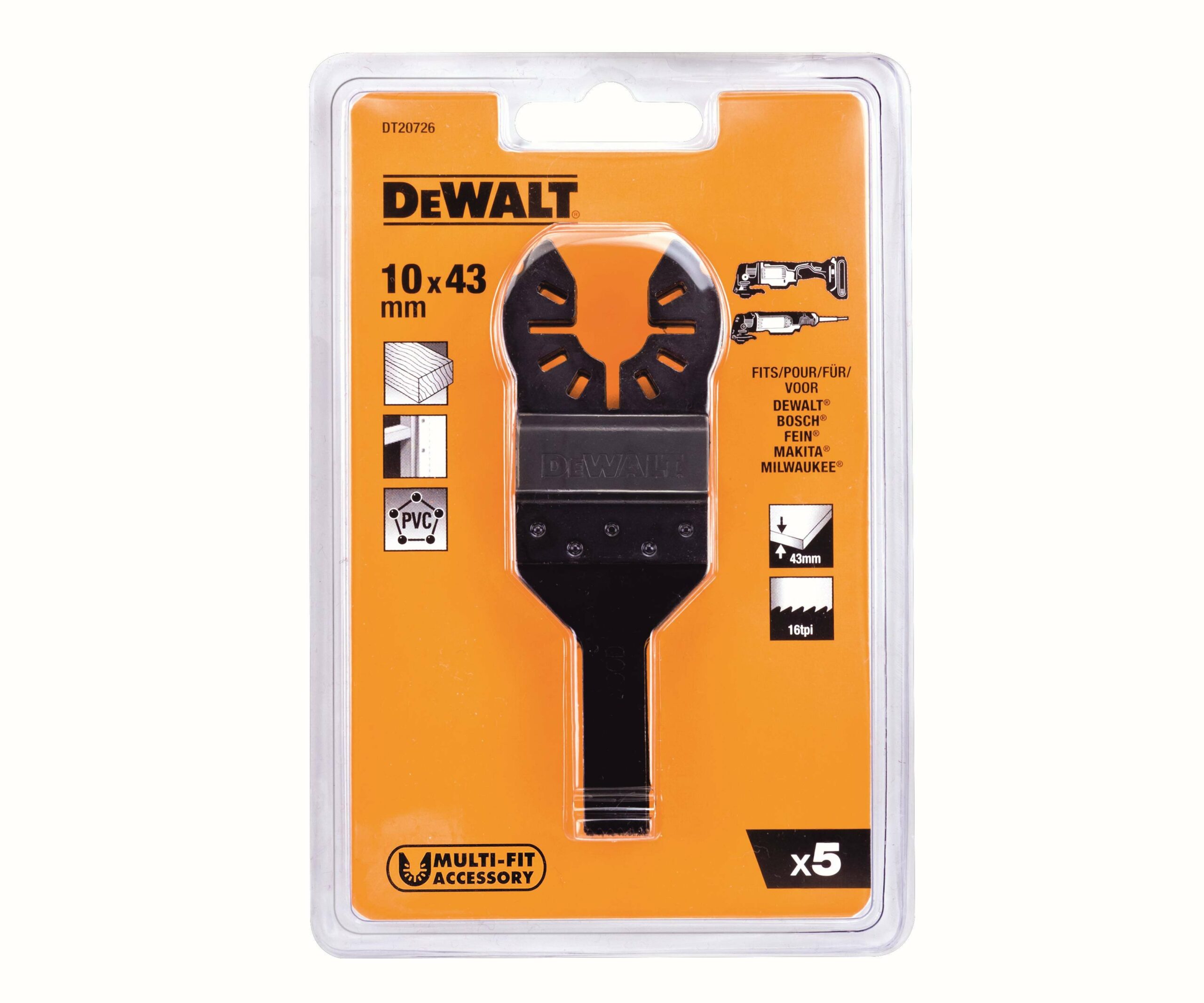 DeWALT DT20726 sada 5ks pilových listů DT20706