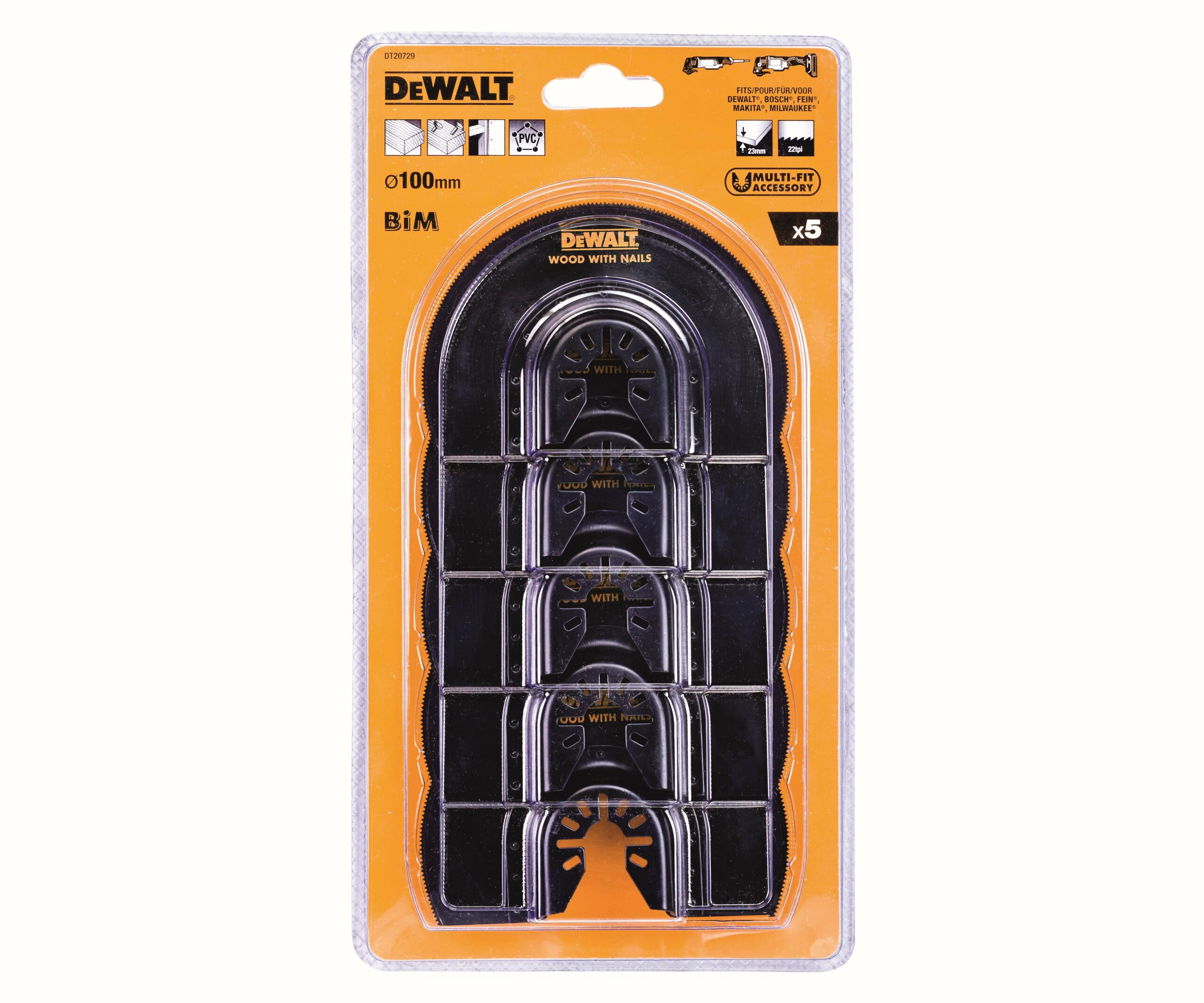 DeWALT DT20729 sada 5ks pilových listů DT20710