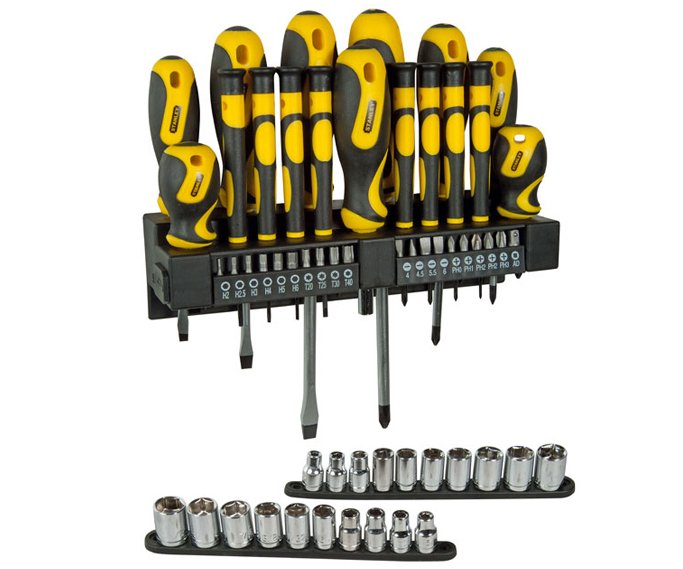 Sada šroubováků s bity a hlavicemi 57ks Stanley STHT0-62143