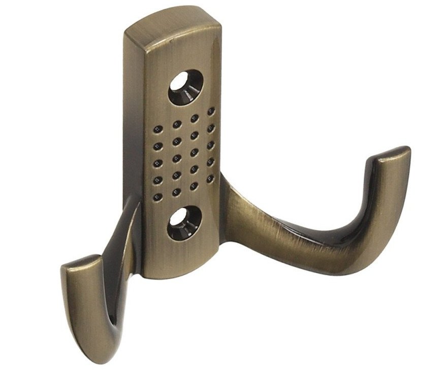 Věšák kovový nábytkový 1202 - černá mosaz